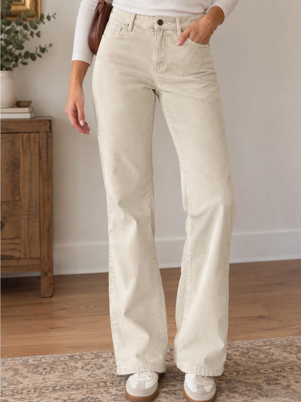 Levis Cream Corduroy High Rise Bootcut Pants Flare